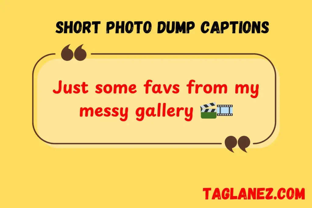 Short Photo Dump Captions