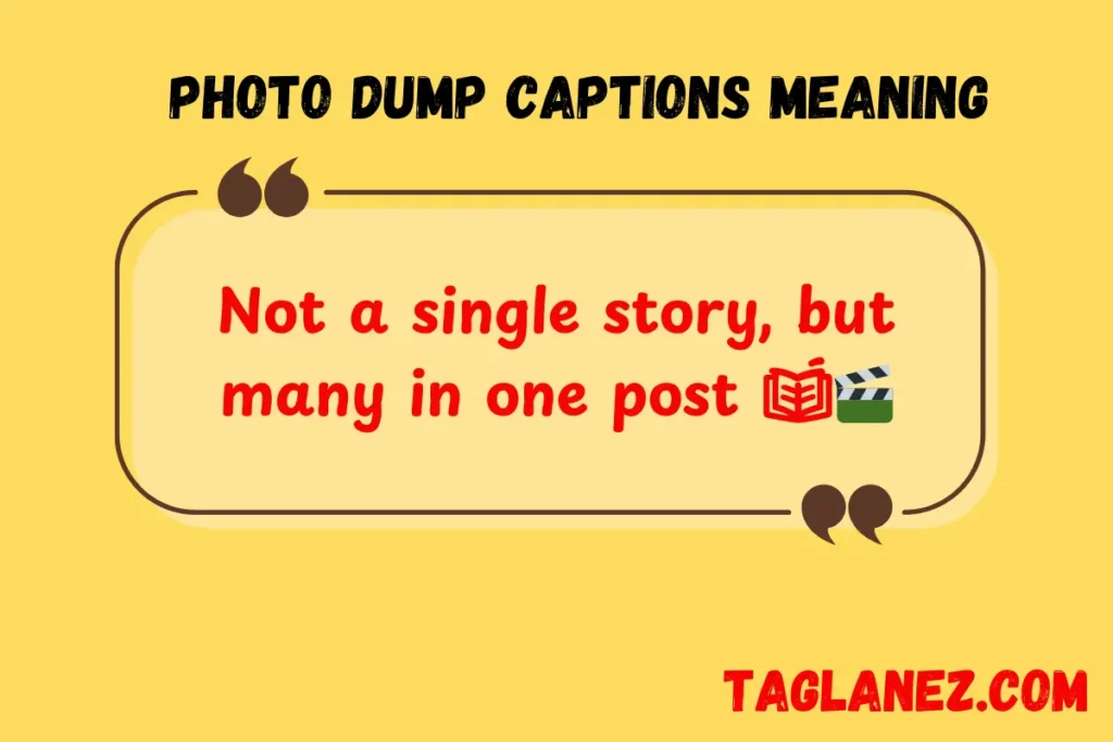 Photo Dump Captions Meaning